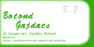 botond gajdacs business card