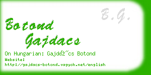 botond gajdacs business card